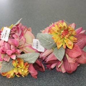 Floral Decorative Spheres/Set of 2